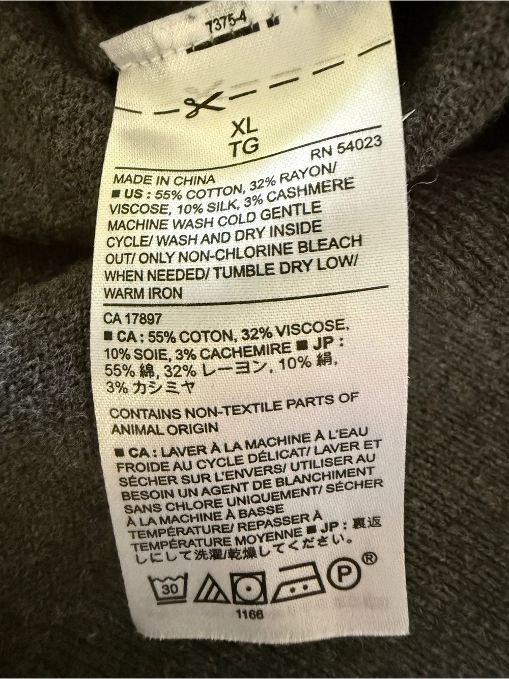 EUC Banana Republic Dark Charcoal V-Neck Sweater